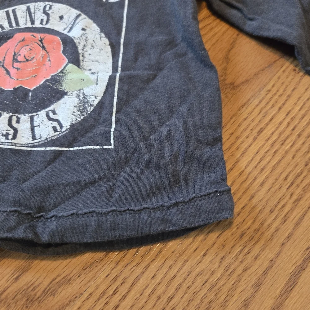 H&M Black Guns N' Roses Baby Tee Shirt Faux Acid Wash Jean Leggings Cotton 2-4M